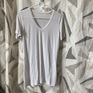 lululemon athletica White Short Sleeve V-neck Tee